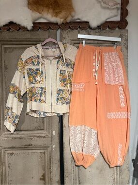 POL Peach floral patchwork set